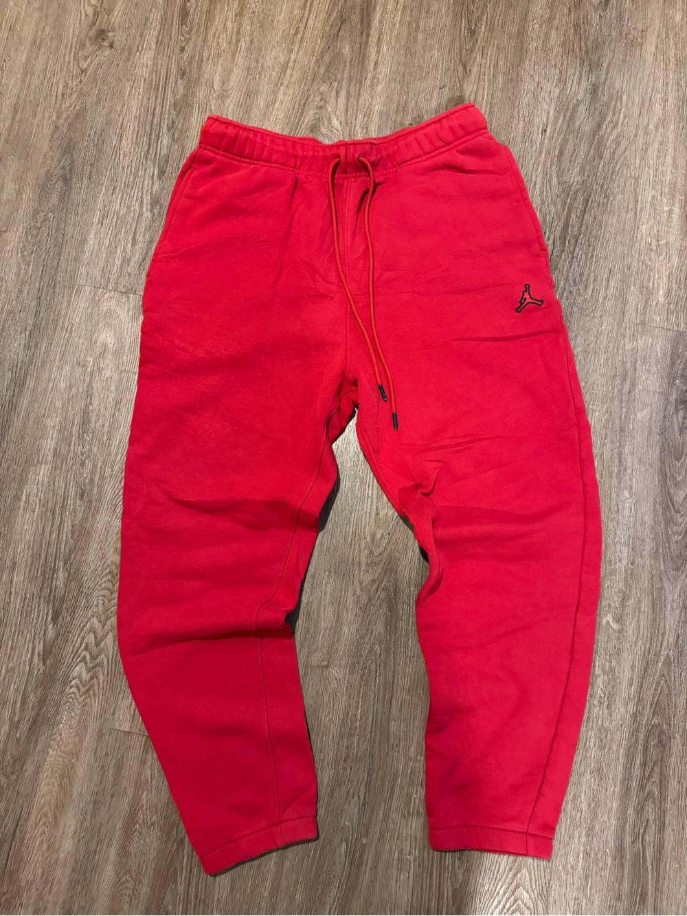 Jordan Red Jogger Sweatpants with Black Jumpman